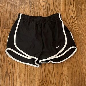 Nike dry fit shorts black with white trim